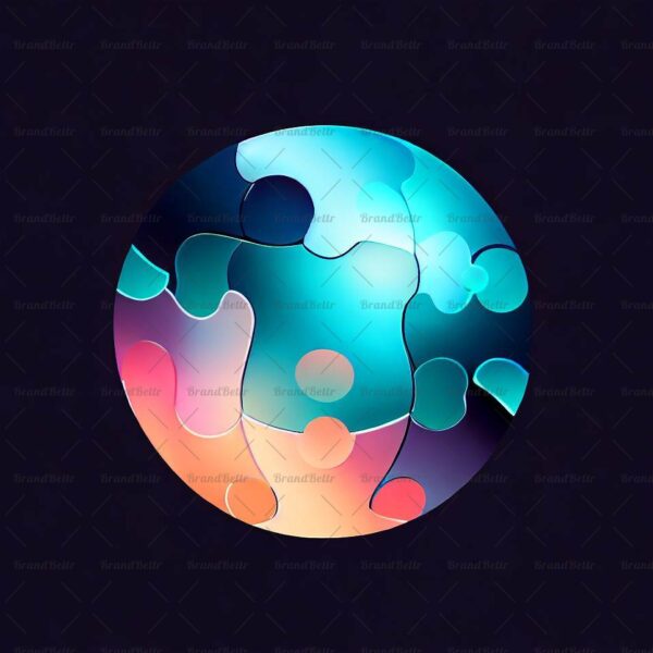 Abstrakte Puzzlekugel